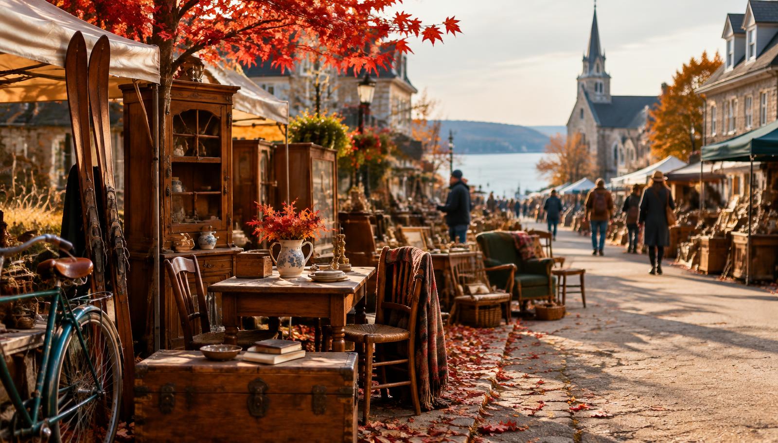 Marché local québécois en automne